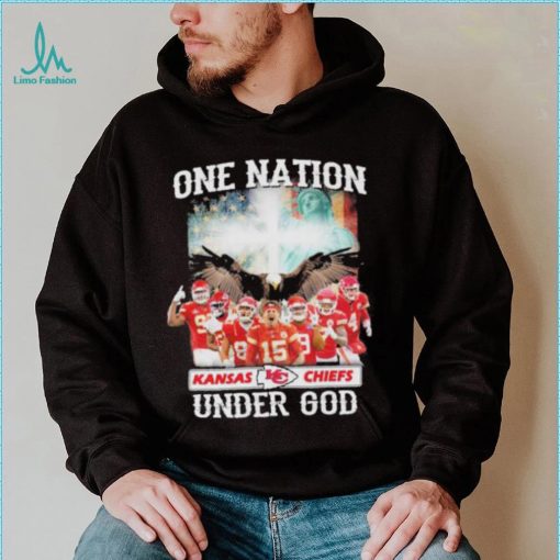 One nation Kansas city Chiefs under god America flag shirt