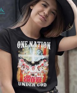 One nation under god Kansas city Chiefs signatures America flag shirt