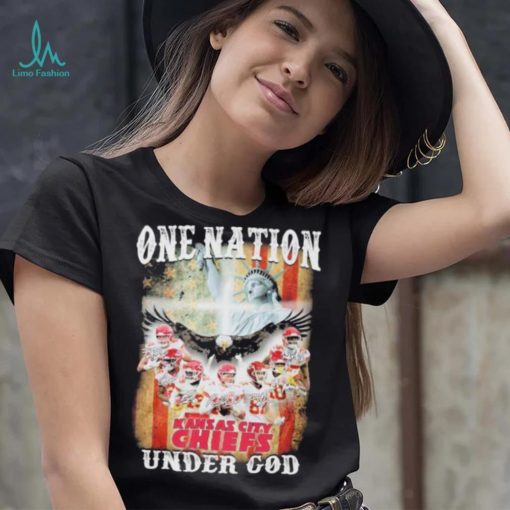 One nation under god Kansas city Chiefs signatures America flag shirt