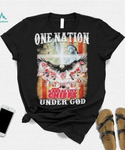 One nation under god Kansas city Chiefs signatures America flag shirt