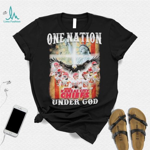 One nation under god Kansas city Chiefs signatures America flag shirt