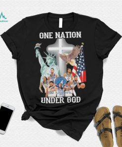 One nation under god Minnesota timberwolves signatures America flag shirt