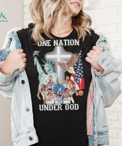 One nation under god Minnesota timberwolves signatures America flag shirt