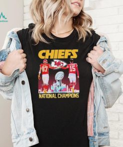 Patrick Mahomes And Travis Kelce Kansas City Chiefs National Champion Signatures Shirt