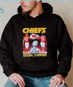 Patrick Mahomes And Travis Kelce Kansas City Chiefs National Champion Signatures Shirt