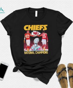 Patrick Mahomes And Travis Kelce Kansas City Chiefs National Champion Signatures Shirt