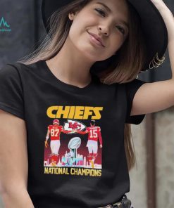 Patrick Mahomes And Travis Kelce Kansas City Chiefs National Champion Signatures Shirt