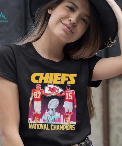 Patrick Mahomes and Travis Kelce Kansas City Chiefs National Champions Shirt