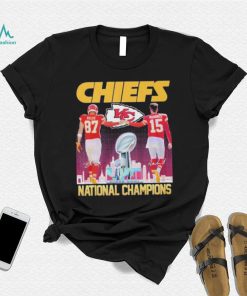 Patrick Mahomes and Travis Kelce Kansas City Chiefs National Champions Shirt