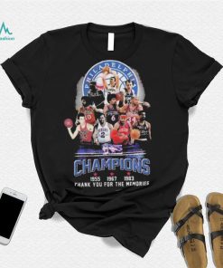 Philadelphia 76ers Champions 1955 1967 1983 Thank You For The Memories Shirt t shirt