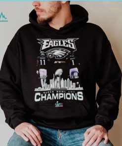 Philadelphia Eagles Brown And Hurts Signatures Super Bowl LVII Champions Shirt