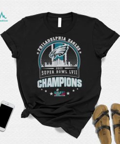 Philadelphia Eagles Super BOWL LVII 2023 Champions matchup skyline shirt