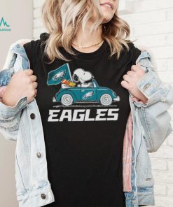 Philadelphia Eagles Super Bowl Lvii 2023 Snoopy And Woodstock Driving Car Shirt