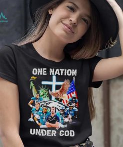 Philadelphia Eagles one nation under God signatures shirt