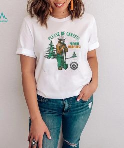 Please Be Careful Prevent Wildfires Smokey Bear Ringer Shirt