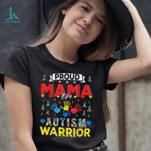 Proud Mama Of A Autism Warrior Autism Awareness T Shirt