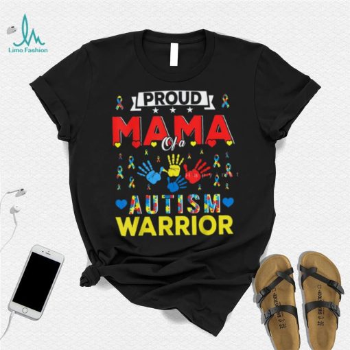 Proud Mama Of A Autism Warrior Autism Awareness T Shirt