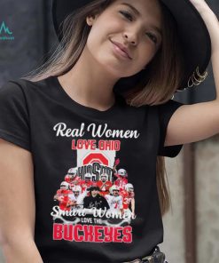 Real Women Love Ohio Team Smart Women Love The Buckeyes Shirt