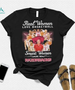 Real women love basketball smart women love the Razorbacks shirt