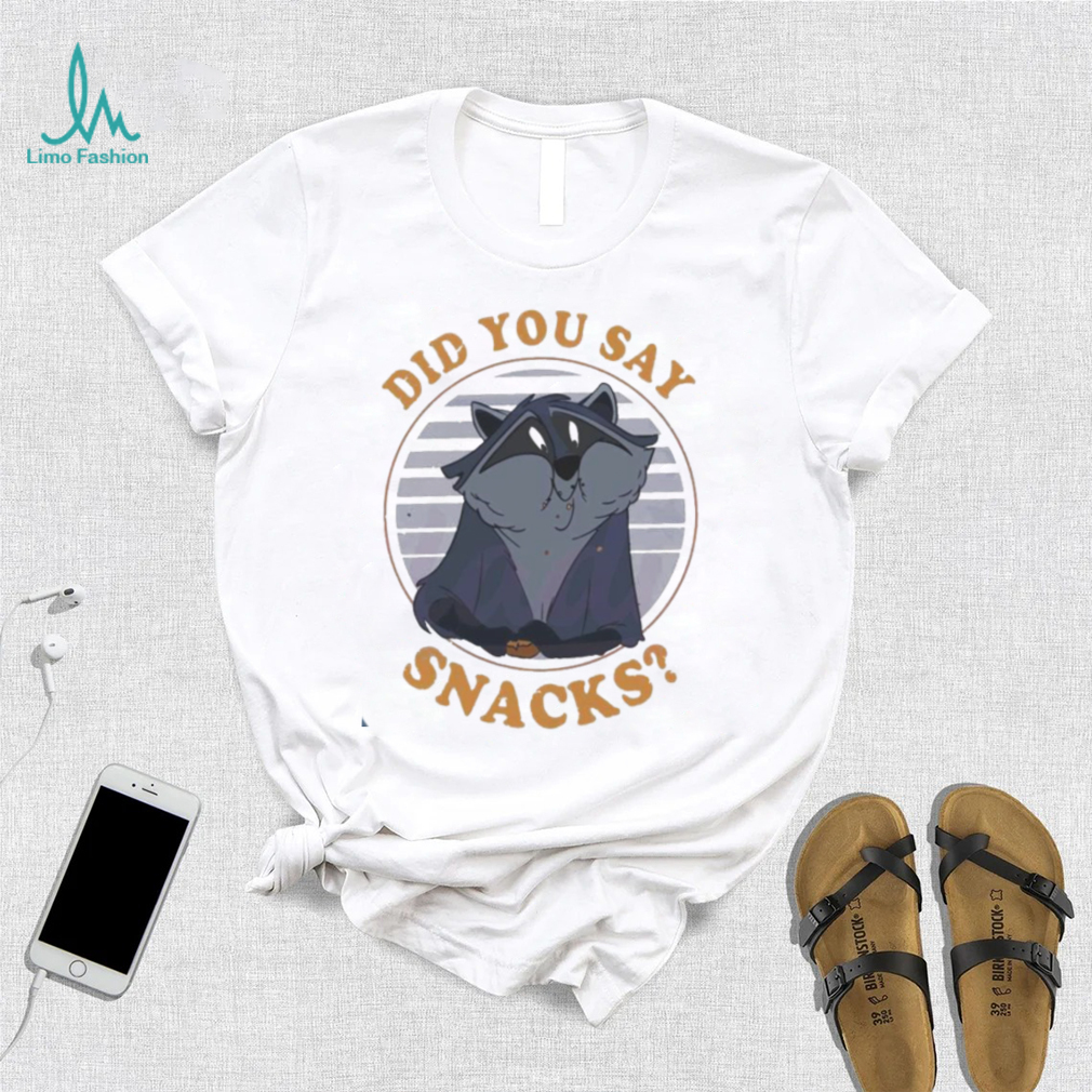 Retro Meeko Raccoon Did You Say Snacks Pocahontas Disney Shirt