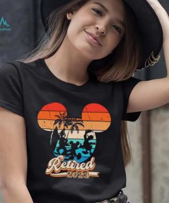 Retro Sunset Retired 2023 Mickey And Friends Shirt