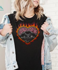 Skull Skeleton Love Fire T Shirt