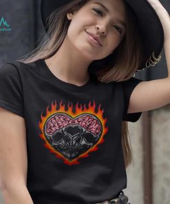 Skull Skeleton Love Fire T Shirt