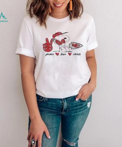 Snoopy Peace Love Kansas City Chiefs Shirt