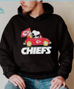 Snoopy and woodstocks driver car Kansas city Chiefs shirt