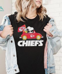 Snoopy and woodstocks driver car Kansas city Chiefs shirt