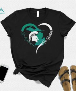 Spartan Strong Go Green Heart Michigan State University Shirt