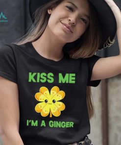 St’ Patrick’s Day gold Shamrock kiss me I’m a ginger T shirt