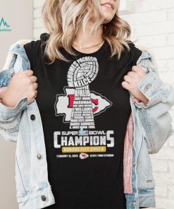 Super Bowl LVII champions Kansas city Chiefs Patrick Mahomes Travis Kelce A. Reid shirt