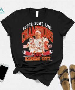 Super bowl LVII champions Kansas city Chiefs 2023 signatures shirt