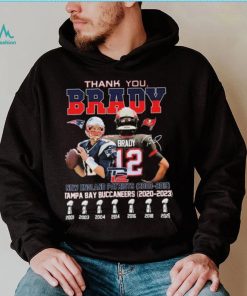 12 Tom Brady New England Patriots 2000 2019 Tampa Bay Buccaneers 2020  Present Thank You For The Memories 2022 T-Shirt - Anynee