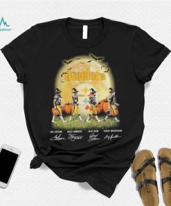 The Steelers Joe Greene Jack Lambert Jack Ham And Terry Bradshaw Abbey Road Halloween Signatures Shirt