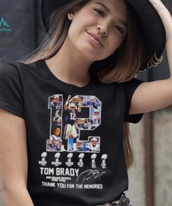 Tom Brady New England Patriots 2000 2020 6x Super Bowl thank you for the memories signature shirt