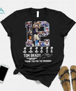 Tom Brady New England Patriots 2000 2020 6x Super Bowl thank you for the memories signature shirt