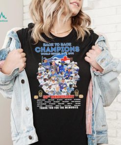 Toronto Blue Jays Back To Back Champions 30th Anniversary Thank You For The Memories Signatures Shirt