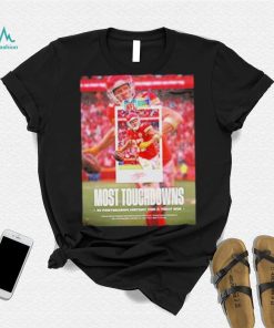 Travis Kelce Most Touchdowns In Postseason History For A Tight End With Kansas City Chiefs NFL Vintage Shirt