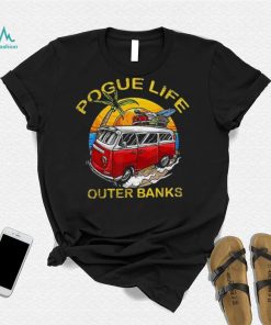 Vintage Outer Banks Surfer Van Beach Pogue Life T Shirt