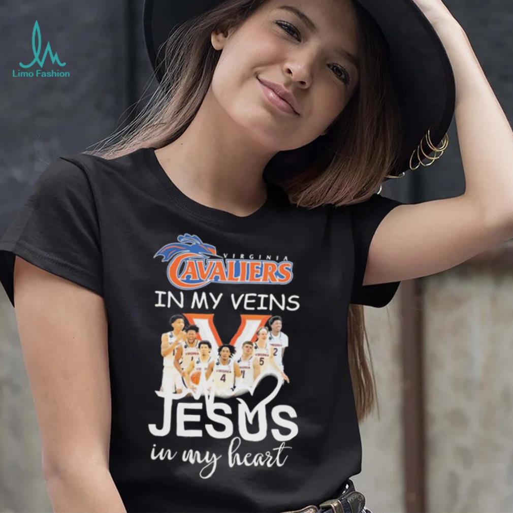 Virginia Cavaliers In My Veins Team Jesus In My Heart Shirt