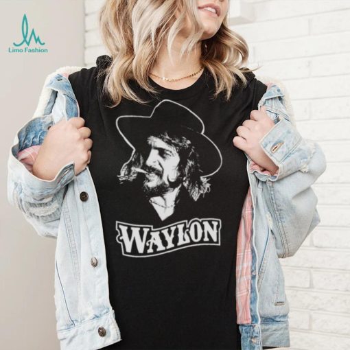 Waylon Jennings White Portrait shirt