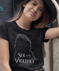 White Design Sex And Violence shirt