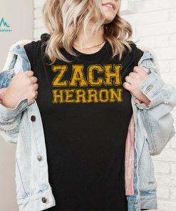Zach Herron Yellow Typography shirt