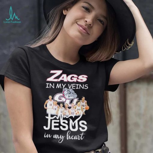 Zags In My Veins Team Jesus In My Heart Shirt