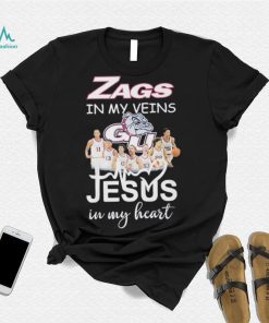 Zags In My Veins Team Jesus In My Heart Shirt