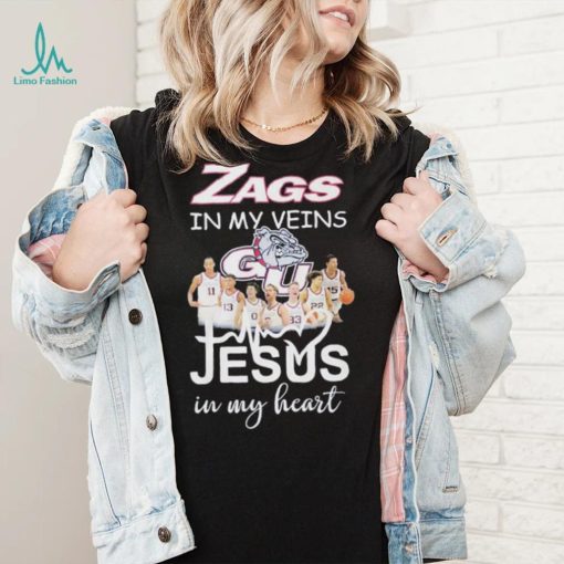 Zags In My Veins Team Jesus In My Heart Shirt