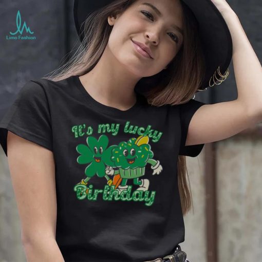 st patrick s day birthday shirt lucky birthday t shirt it s my lucky birthday shirt retro st 0