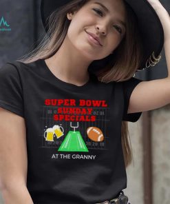 super bowl sunday specials at the granny shirt